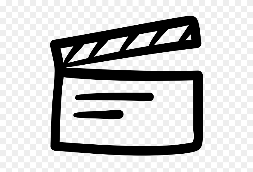 512x512 Capture, Clapperboard, Doodle, Take, Video, Video Take Icon - Clapperboard PNG