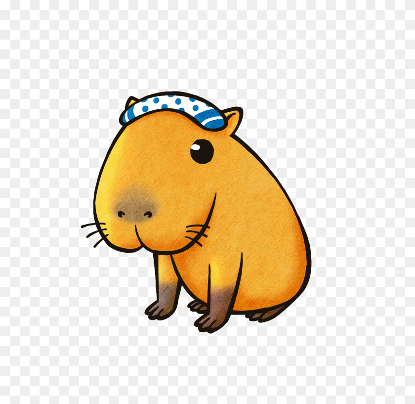 1368x1328 Capybara Clipart Adorable - Capybara Clipart