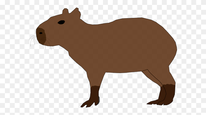 604x409 Capybara Clipart Rodent - Wombat Clipart