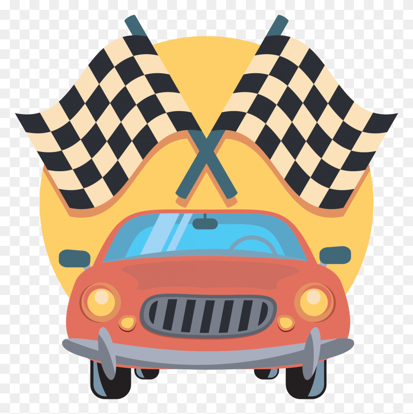 2150x2156 Car And Racing Flags Icon Icons Png - Race Flags PNG