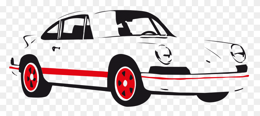 1969x798 Автомобиль Черно-Белый Клипарт Автомобиль Черный И Белый Клипартfox - Гоночный Автомобиль Клипарт Черный И Белый