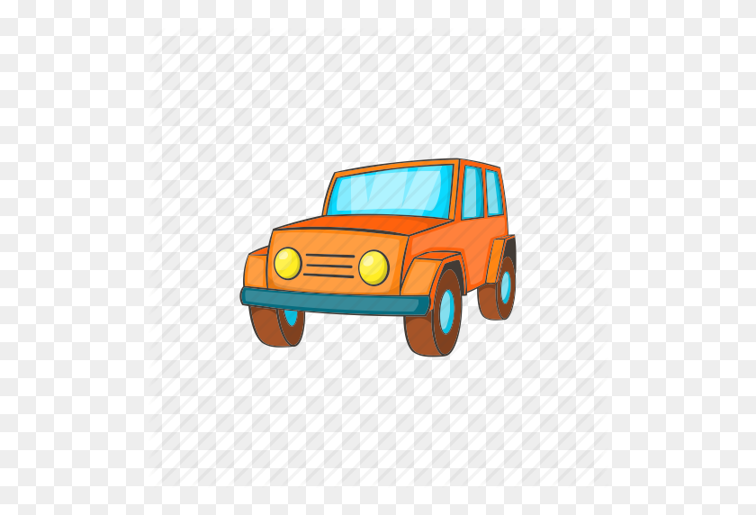 512x512 Car, Cartoon, Jeep, Transport, Transportation, Vehicle, Wheel Icon - Cartoon Car PNG