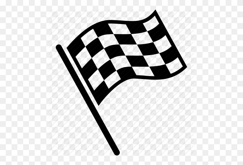 512x512 Car, Chequered, Flag, Race, Racing Icon - Race Flag PNG