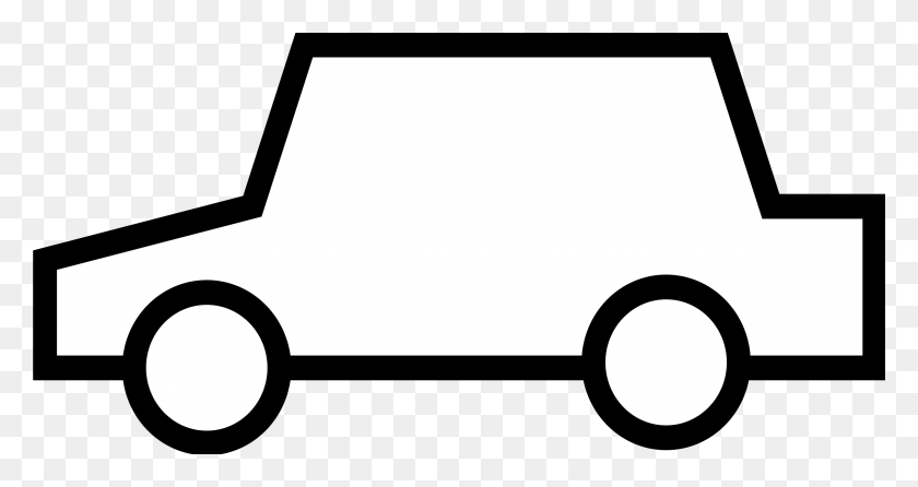 2400x1189 Car Clipart Black And White Outline - Car Clipart Black And White