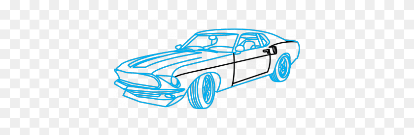 382x215 Car Clipart Clipart Blue Mustang - Mustang Car Clipart