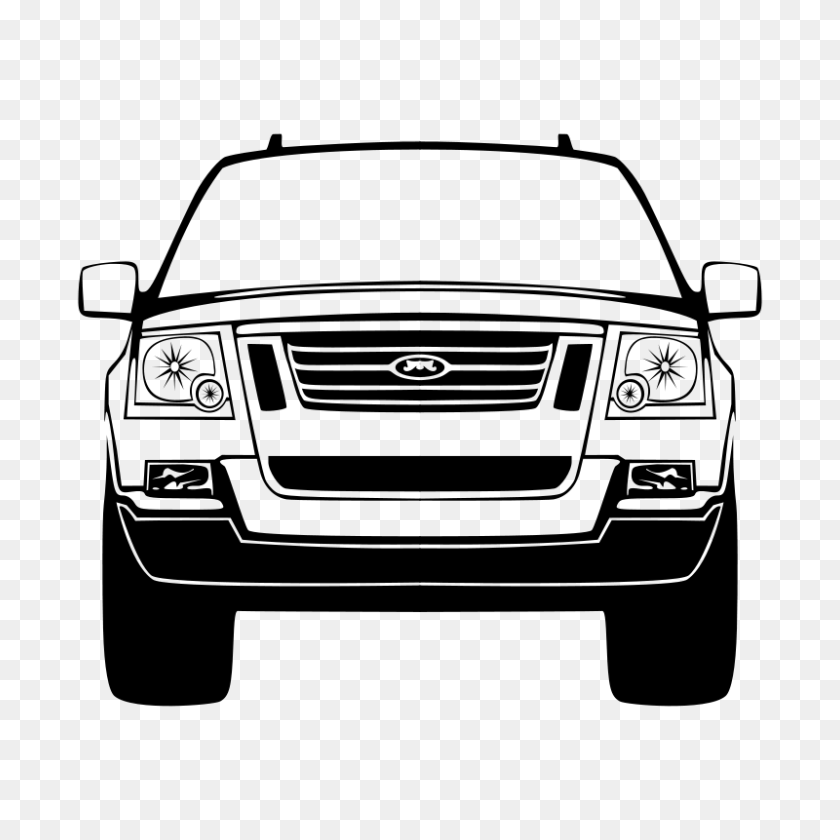 800x800 Car Clipart Front View - Small Car Clipart