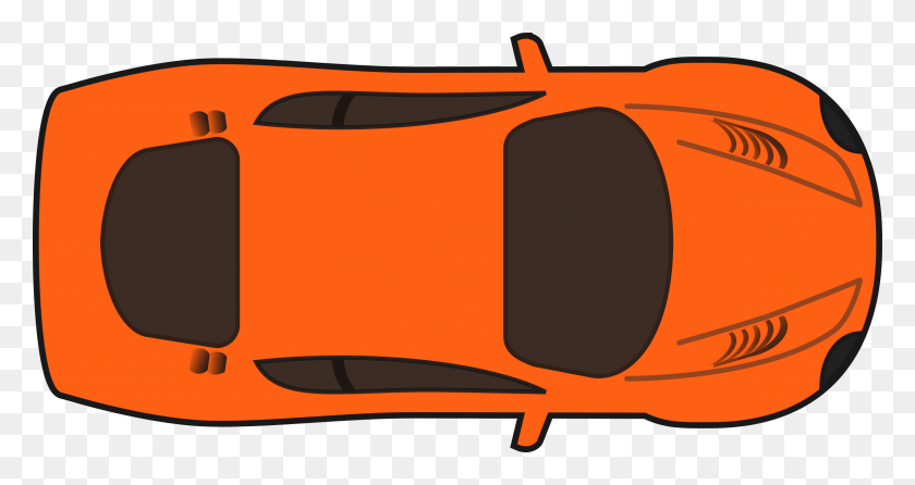 2400x1190 Car Clipart Orange Car - Car Clipart No Background