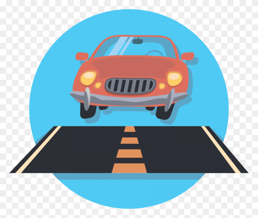 900x750 Car Computer Icons Traffic Sign Driving - Car Driving On Road Clipart
