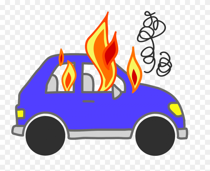 1260x1011 Car Fire Clipart - Moving Truck Clipart Free