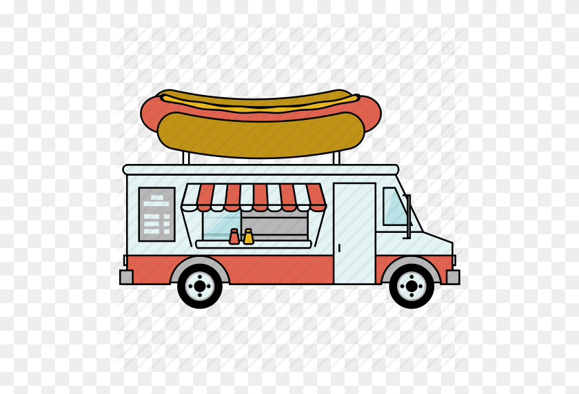 512x512 Car, Food, Food Truck, Gastronomy, Hot Dog, Restaurant, Small - Food Truck PNG