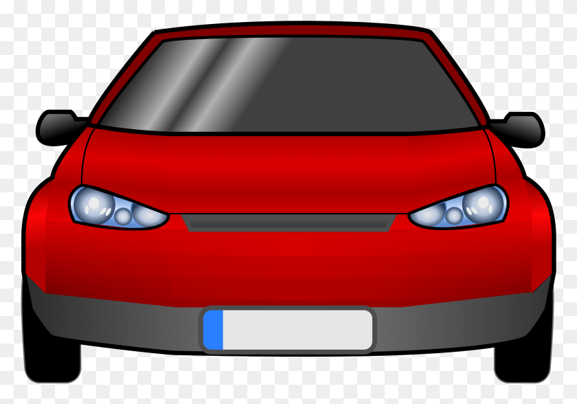 2363x1601 Car Front Clip Art At Clker Com Vector Online Royalty - Car Cartoon PNG