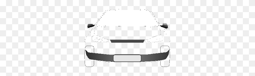 288x191 Car Front End Rill Headlights Clipart Toon - Headlight Clipart