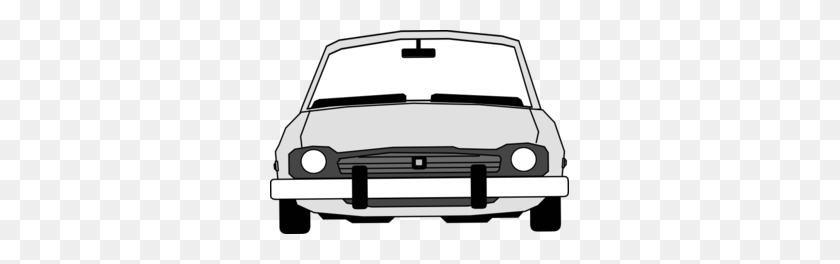 299x204 Car Front View With Extended Windshield Clip Art - Windshield Clipart