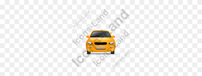 256x256 Car Front Yellow Icon, Pngico Icons - Car Front PNG
