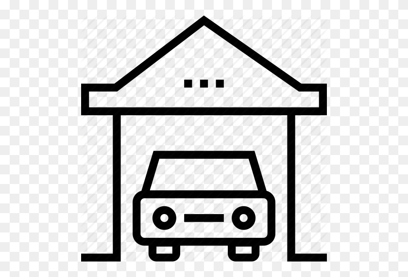 512x512 Car Garage, Car Parking, Car Porch, Garage, Garage Service Icon - Porch Clipart