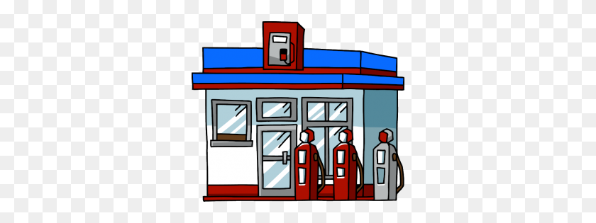 300x255 Car Hire - Gasoline Station Clipart