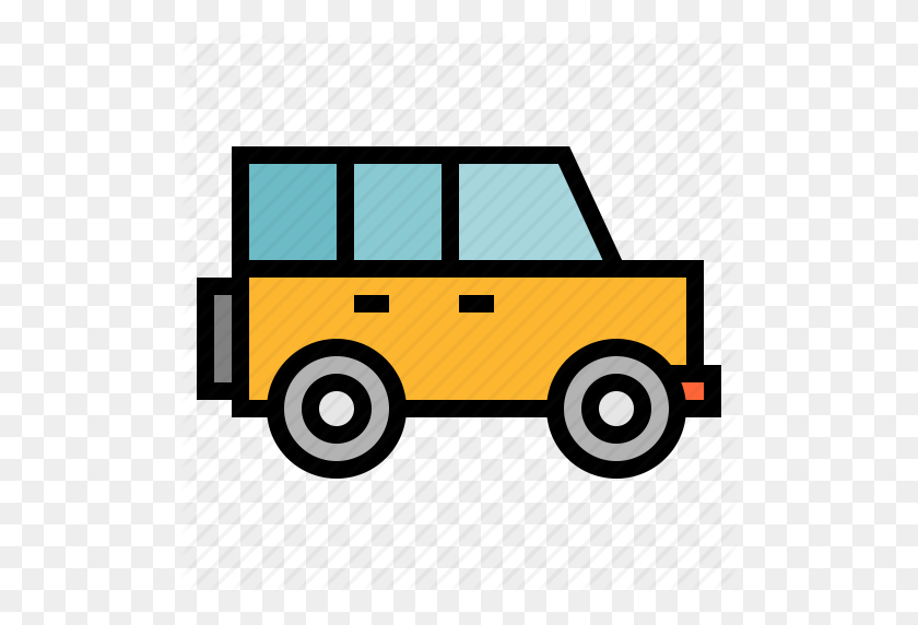 512x512 Coche, Jeep, Transporte Icono - Safari Jeep Clipart