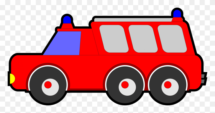 1518x750 Линия Автомобильного Дизайна Автомобилей - Пожарная Машина Клипарт Бесплатно