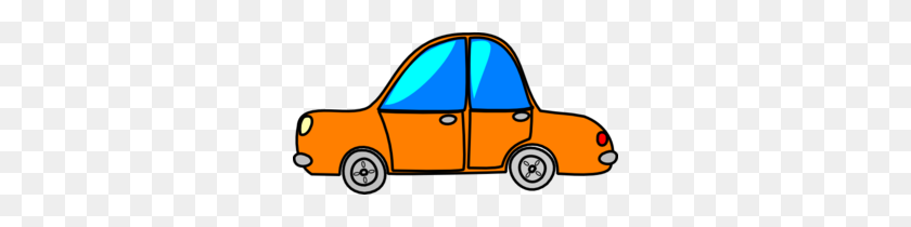 300x150 Car Orange Cartoon Clip Art - Car Cartoon PNG