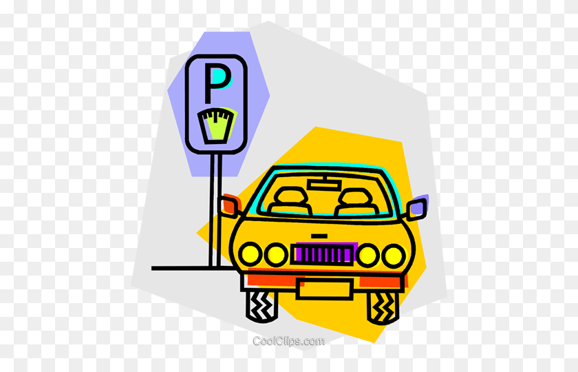 460x480 Car Parked - Parking Clipart