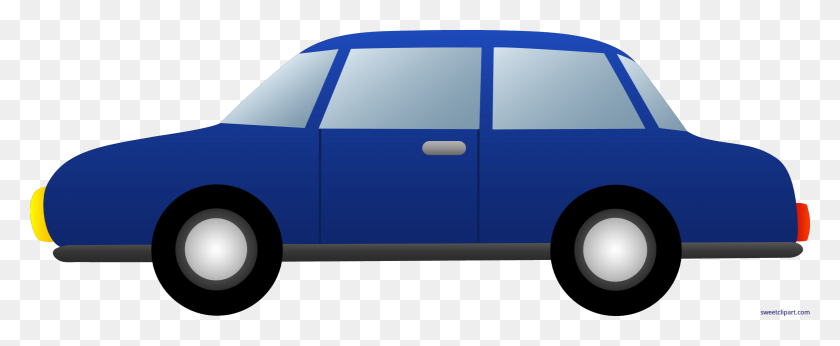 7122x2615 Car Sedan Blue Clip Art - Clipart Land