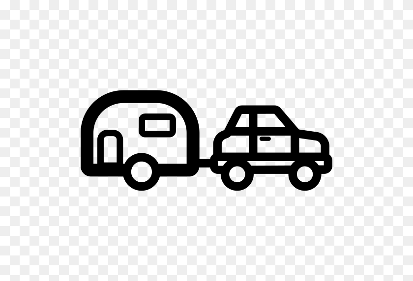 512x512 Car With Trailer Png Icon - Trailer PNG