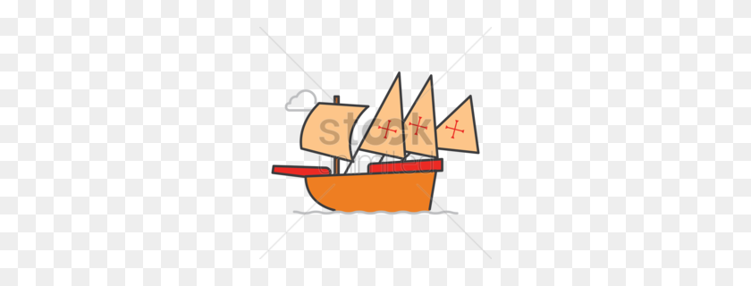 260x260 Caravel Clipart - Old Ship Clipart