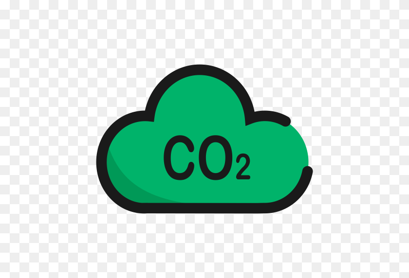 512x512 Carbon Dioxide Concentration, Fill, Monochrome Icon With Png - Co2 Clipart