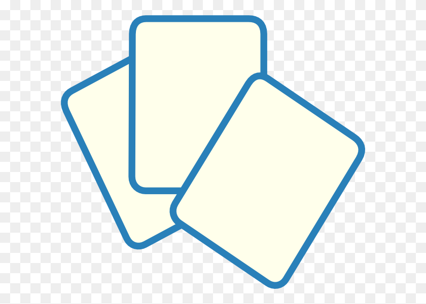 600x541 Card Deck Blue Clip Arts Download - Card Clipart