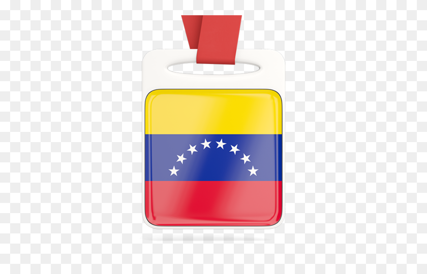 640x480 Card With Ribbon Illustration Of Flag Of Venezuela - Venezuela Flag PNG