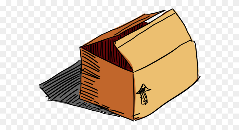 570x398 Cardboard Box Cardboard Clip Art Free Vector In Open Office - How To Use Clipart In Openoffice