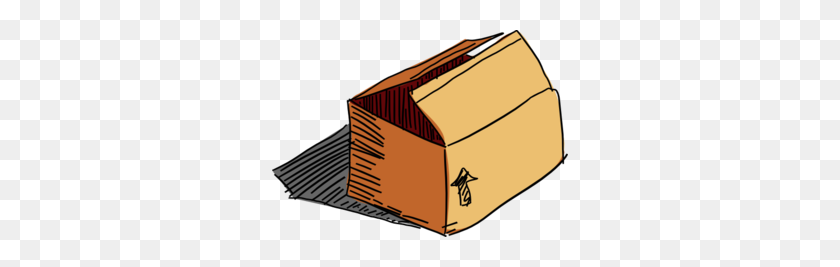 296x207 Cardboard Box Clip Art - Cardboard Box PNG