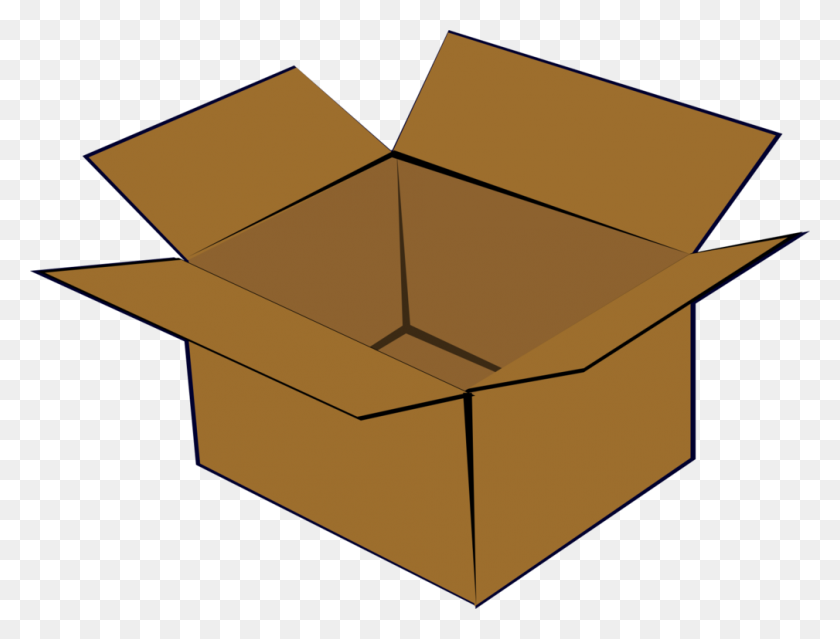 1009x750 Cardboard Box Download Drawing - PNG Box