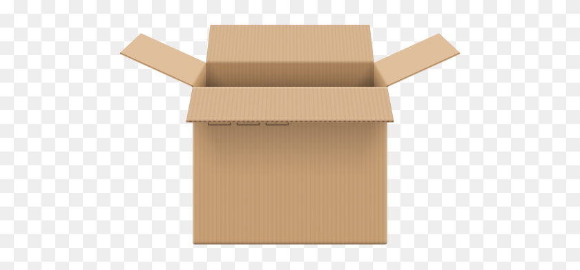 500x332 Cardboard Box Open Png Clip Art - PNG Box