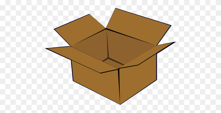 500x371 Картонная Коробка Вектор Картинки - Джек В Коробке Клипарт