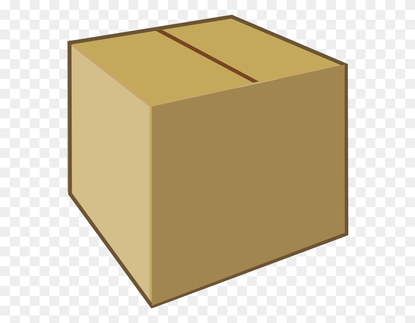 570x595 Картон Закрытая Коробка Картинки - Коробка Клипарт