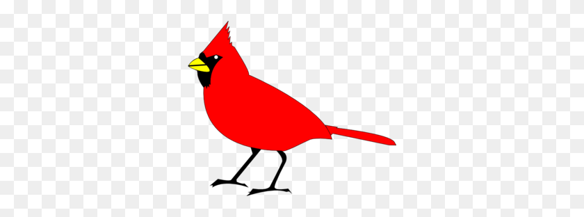 300x252 Cardinal Bird Clip Art - Red Bird PNG