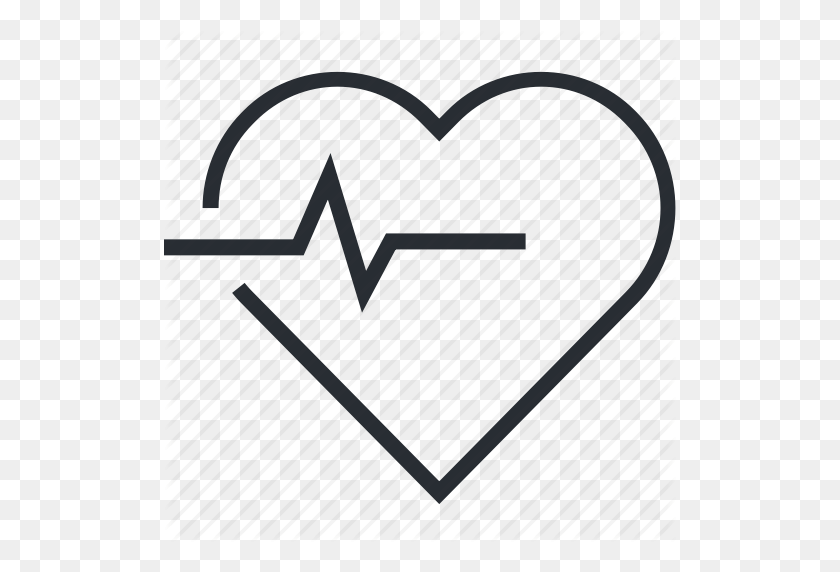 512x512 Cardiologist, Care, Health, Heart, Line, Medicine, Thn - Heart Line PNG