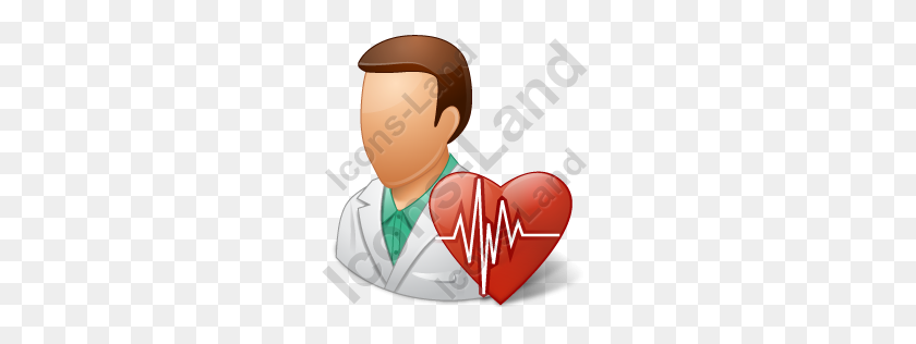 256x256 Cardiólogo Masculino Icono, Pngico Iconos - Cardiólogo Clipart