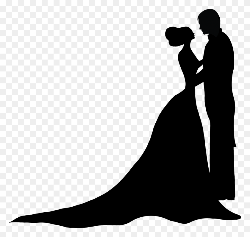 1280x1208 Открытки Свадьба Свадьба, Невеста, Жених - Невеста И Жених Силуэт Png