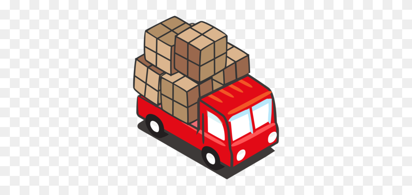 302x339 Cargo Computer Icons Trailer Delivery Truck - Moving Van Clipart