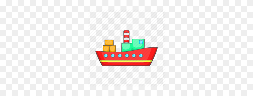 260x260 Cargo Ship Clipart - Ferry Boat Clipart