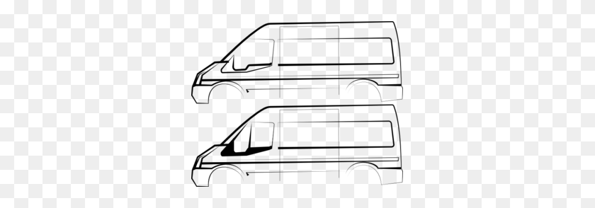 299x234 Cargo Van Outline Clip Art - White Van Clipart