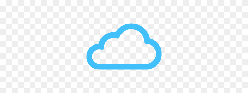 256x256 Caribbean Blue Clouds Icon - Blue Clouds PNG