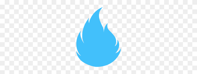256x256 Caribbean Blue Flame Icon - Blue Flame PNG