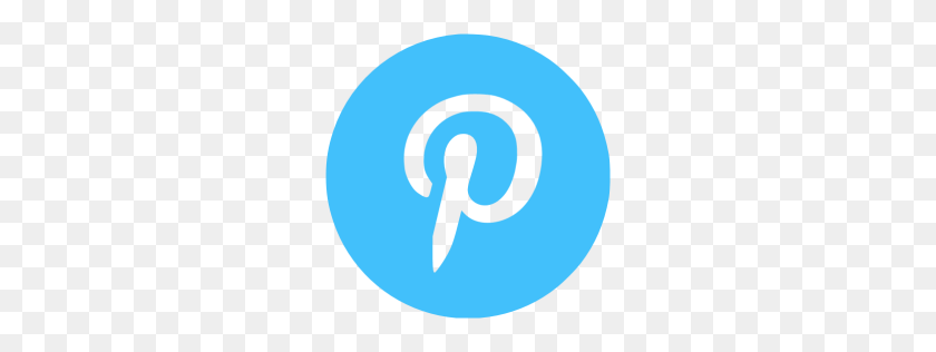 256x256 Icono Azul Caribeño - Logotipo De Pinterest Png