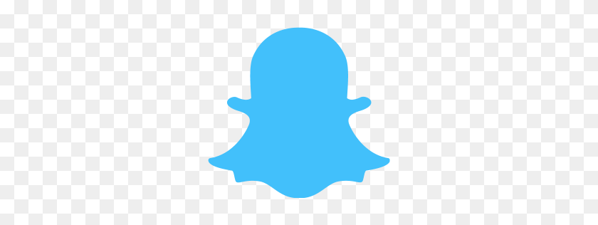 256x256 Caribbean Blue Snapchat Icon - Snapchat Logo Transparent PNG