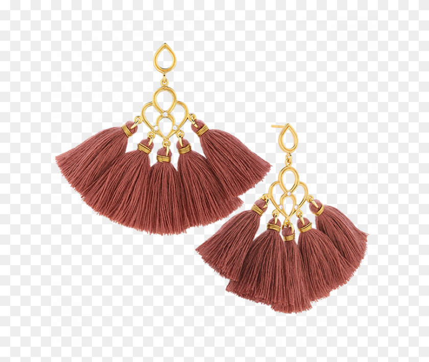 650x650 Carmella Earrings With Pink Tassels - Carmella PNG
