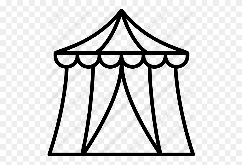512x512 Carnival - Circus Tent Clipart Black And White