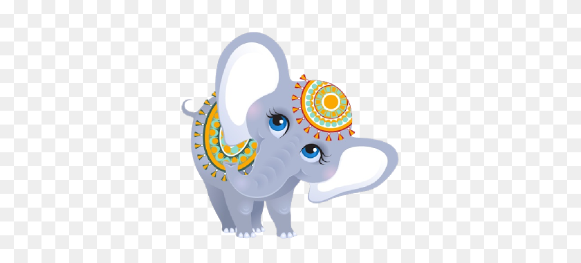 320x320 Carnival Elephant Clipart - Elephant Clipart PNG